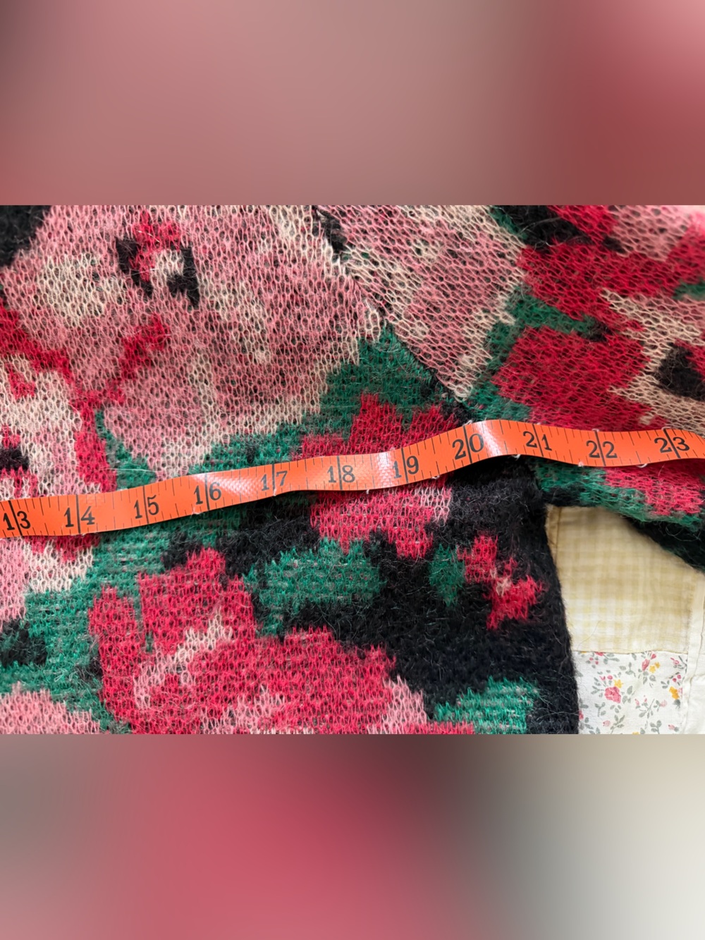 Sezane Black Sweater with Pink Floral Design - Picture 4 of 6